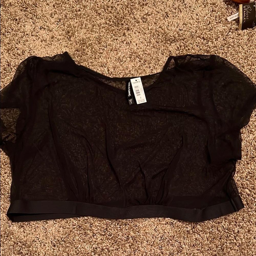 Elegant Black Sheer Top